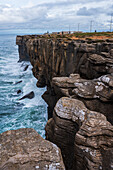 Rocky coastal cliffs of Peniche in the Varanda de Pilatos area