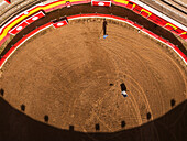 Aerial view of bullring in Nazare, Portugal