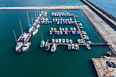 Aerial view of Marina de Peniche sports port