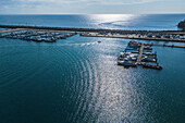 Aerial view of Marina de Peniche sports port