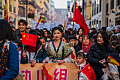 Chinese New Year celebrations in the streets of Zaragoza, Spain