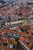 Aerial view of Martim Moniz Square, Lisbon, Portugal
