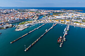 Aerial view of Marina de Peniche sports port