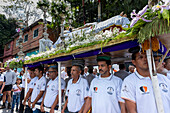 Procession of the Holy Sepulcher from the popular neighborhood of Pedregal in Chacao, carried out every Holy Wednesday of the Holy Week of Caracas. Venezuela