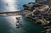 Aerial view of Marina de Peniche sports port