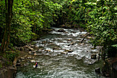 Waterfall at Rio de La Fortuna, Costa Rica. Rainforest, La Fortuna river, Alajuela province, Costa Rica, Central America
