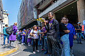 Nazarene of St. Paul. Caracas. On Holy Wednesday, hundreds of Venezuelan believers dressed in purple attend the Basilica of Santa Teresa in Caracas to venerate and pay their promises to the Nazarene of St. Paul. This Holy Week tradition dates back to the 16th century, in gratitude to San Pablo El Ermita?o for stopping the smallpox epidemic that plagued the city. Venezuela.