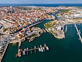 Aerial view of Marina de Peniche sports port