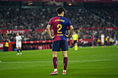 Pau Cubarsi (FC Barcelona) during LaLiga match between Sevilla FC and FC Barcelona, at Sanchez Pizjuan on February 9, 2025 in Seville, Spain