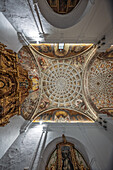 Llerena, Spain, Nov 30 2024, Explore the intricate baroque altar and stunning painted vault of the 16th-century Santa Clara convent in Llerena, Extremadura.