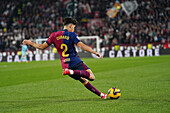 Pau Cubarsi (FC Barcelona) during LaLiga match between Sevilla FC and FC Barcelona, at Sanchez Pizjuan on February 9, 2025 in Seville, Spain