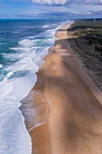 Praia do Norte (North Beach), listed on the Guinness World Records for the biggest waves ever surfed, formed under the influence of the Nazare Canyon, Portugal