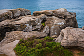 Rocky coastal cliffs of Peniche in the Varanda de Pilatos area