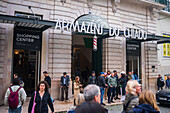 Armazens do Chiado shopping mall facade in Lisbon