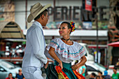 Local dances in La Fortuna village, Alajuela province, Costa Rica, Central America