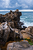 Rocky coastal cliffs of Peniche in the Varanda de Pilatos area