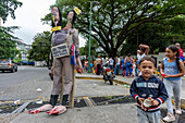 Traditional burning of Judas, on Easter Sunday, during Holy Week in the popular Los Erasos neighborhood in Caracas,Venezuela, where a doll representing Judas Iscariot is set on fire, where he is generally an unwelcome character to the local population.
