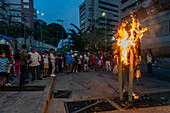 Traditional burning of Judas, on Easter Sunday, during Holy Week in the popular Los Erasos neighborhood in Caracas,Venezuela, where a doll representing Judas Iscariot is set on fire, where he is generally an unwelcome character to the local population.