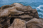 Rocky coastal cliffs of Peniche in the Varanda de Pilatos area