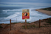 Praia do Norte (North Beach), listed on the Guinness World Records for the biggest waves ever surfed, formed under the influence of the Nazare Canyon, Portugal