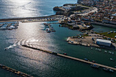 Aerial view of Marina de Peniche sports port