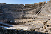 The Odeon or Little Theater, Building VIII.7.18, in the ancient Roman ruins of Pompeii, Italy.