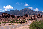 Ruta Nacional 68 through Las Ventanas in the Quebrada de las Conchas or Quebrada de Cafayate, Argentina.