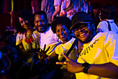 Spectators enjoying the artists' performances at the Pablo Tobón Uribe theater.