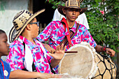 Troupe parade at the Gaitas Festival.