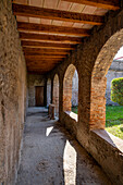 The Forum Baths, Building VII.5.24, in the ancient Roman ruins of Pompeii, Italy.