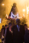Good Friday. Procession of the Virgin of Solitude: Represents Mary’s sorrow following Jesus' death. Holy Week in Santa Fe de Antioquia. The celebration of this Catholic tradition in this municipality in the department of Antioquia, Colombia, is one of the most important in the country. The processions through its old cobblestone streets are a tradition dating back to the colonial era and are accompanied by the smoke of incense and the songs and prayers of the penitents who accompany them.