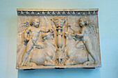 A bas relief, Farnese Collection, National Archaeological Museum of Naples, Naples, Italy.