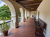 Balcony of the Cabildo, former town hall in the Spanish colonial era, now the Museum of the North in Salta, Argentina.