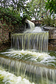 A waterfall feature in the Urban Nature Reserve on San Bernardo Hill in Salta, Argentina.