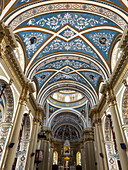 Painted ceiling of the nave of the Nuestra Señora de la Candelaria de la Viña Church, Salta, Argentina.