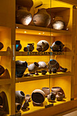 Pre-Hispanic indigenous Amerindian ceramic pottery on display in the Bicentennial Cultural Center, Santiago del Estero, Argentina. Early Hispano-Indigenous Period, Las Mercedes style, circa 400-700 A.D.