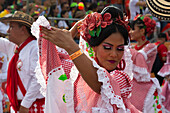 The Battle of Flowers during Barranquilla Festival, Colombia