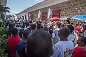 Procession of the Risen Christ, Easter Sunday. Holy Week in Santa Fe de Antioquia. The celebration of this Catholic tradition in this municipality in the department of Antioquia, Colombia, is one of the most important in the country. The processions through its old cobblestone streets are a tradition dating back to the colonial era and are accompanied by the smoke of incense and the songs and prayers of the penitents who accompany them.