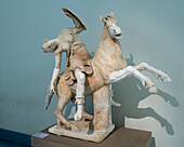 Statue of an Amazon on horseback in the Farnese Collection, National Archaeological Museum of Naples, Naples, Italy.