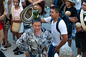 Alborada parade. Dawn celebration; parade that greets the morning after a night of festivities at the Festival. It takes place at 5:00 a.m. in the morning when the music and dancing end on the main stage of the Festival.
