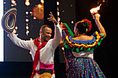 Couples participating in the gaita dance competition.