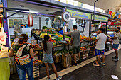 Fresh produce for sale in a market in Santiago del Estero, Argentina.