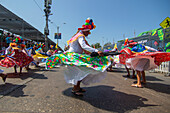 Farotas de Talaigua during Great Parade of Barranquilla's Carnival, Colombia