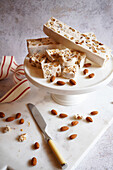 Almond nougat Traditional Christmas sweets.