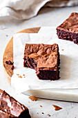 Gluten-free fondant brownies with sprinkles