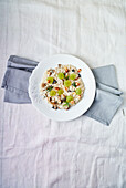 Risotto with grapes and portobello