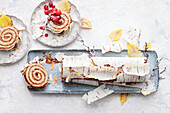 Scandinavian almond bûche