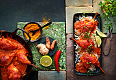 Butter chicken with rice