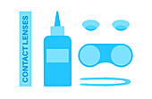 Contact lenses, illustration