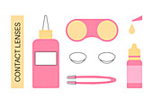 Contact lenses, illustration